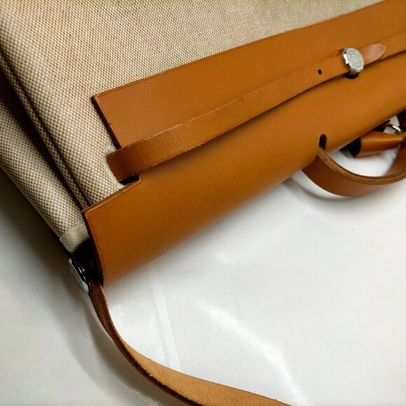 Hermes Hand Bag Beige Canvas mon-1500-091325 - Picture 8 of 16
